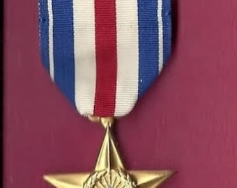 米軍勲章 Silver Star② WWII WW2 US Silver Star Military Award Medal With Serial