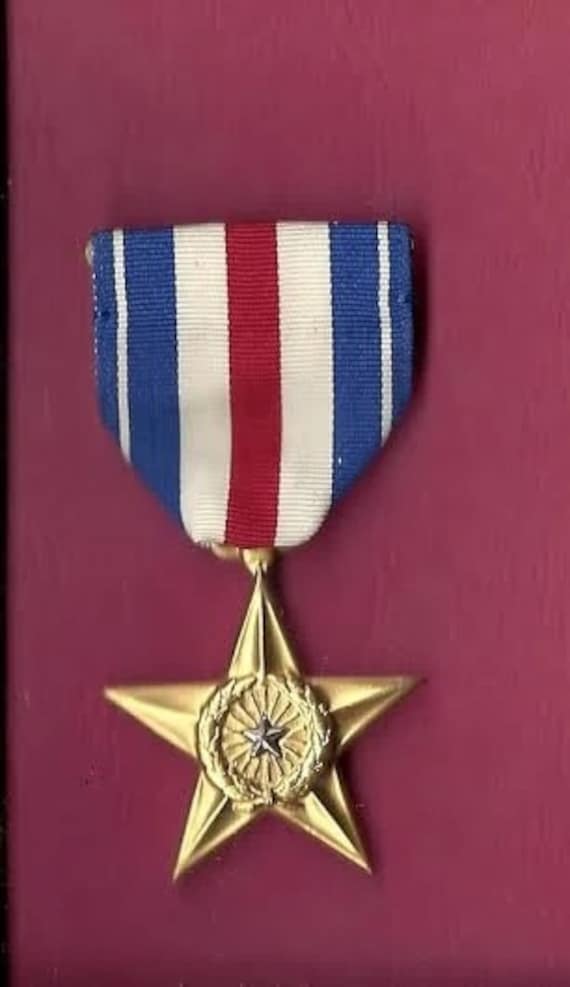 米軍勲章 Silver Star② WWII WW2 US Silver Star Military Award Medal With Serial