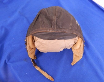 Reserved/mary WWII Leather Flight Helmet Cap // Air Force Army