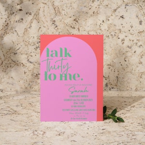 Printable Retro Talk Thirty To Me 30th Birthday Invitation Dirty Thirty Personalized Birthday Invitation 30th Birthday Electronic Invitation