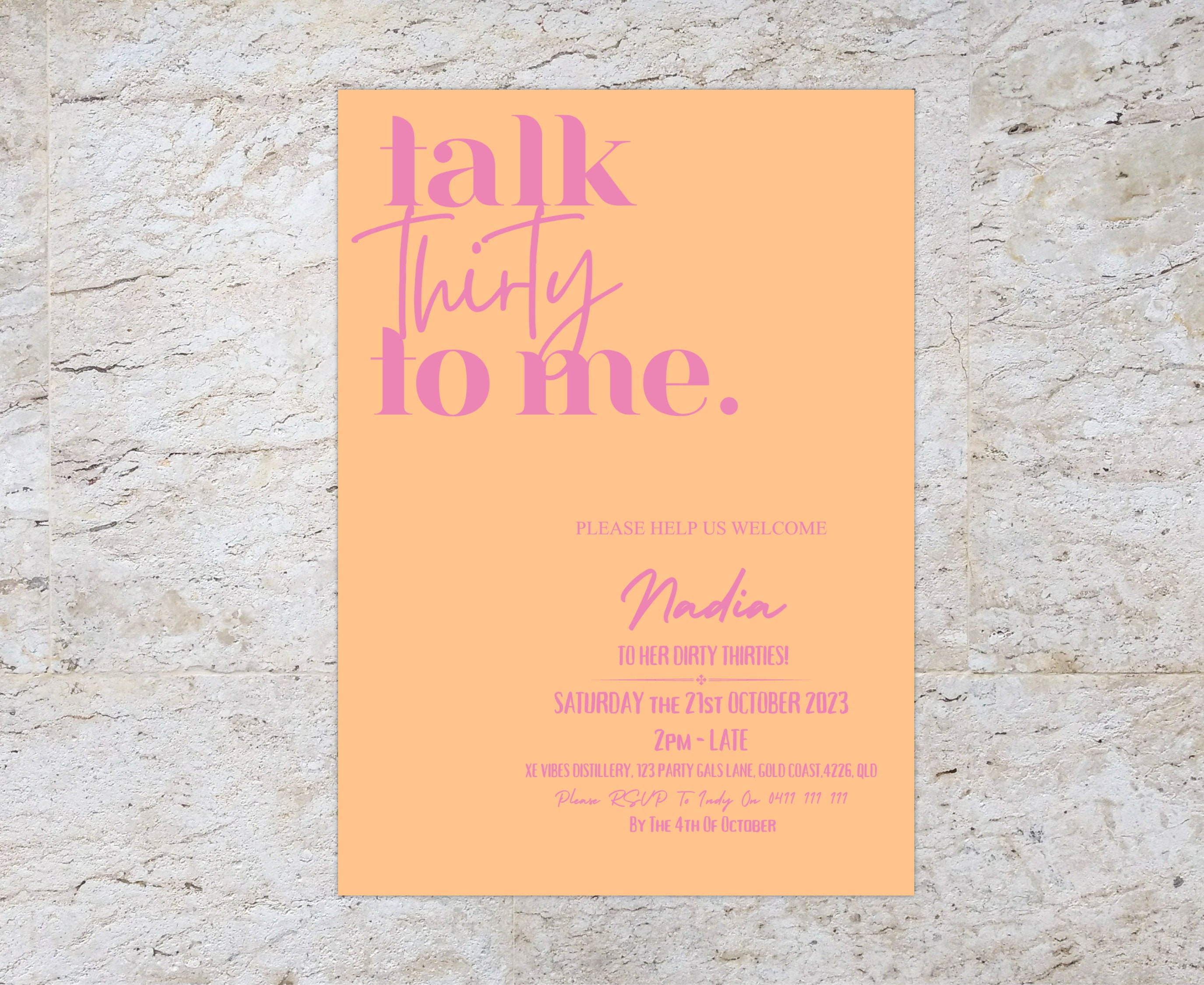 Printable Talk Thirty to Me Invitation 30th Birthday Invitation Dirty Thirty Birthday Invite ...
