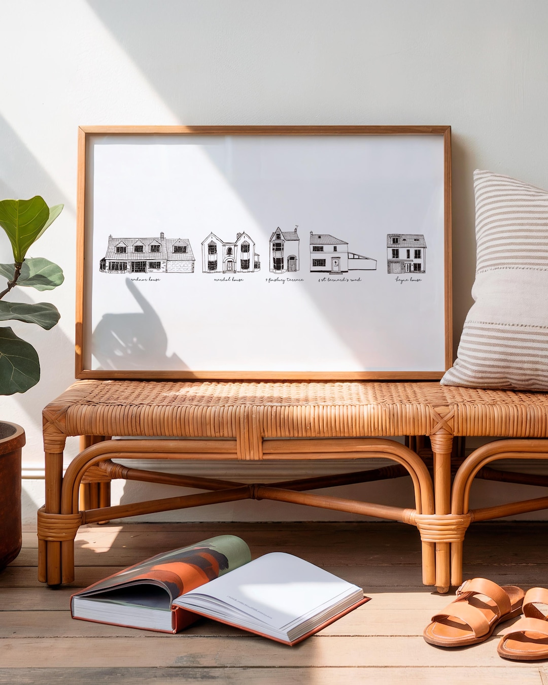 Architectural Timeline Print Custom Building Art Minimalist House ...