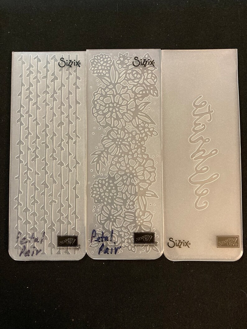 Embossing Folders for Sizzix Big Shot Stampin up Embossed Paper Designs in Various Sizes Etsy