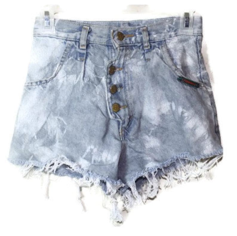 high waisted denim hot pants