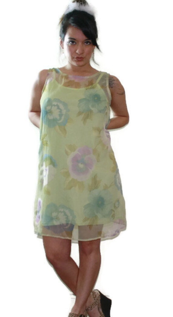 sheer flower dress