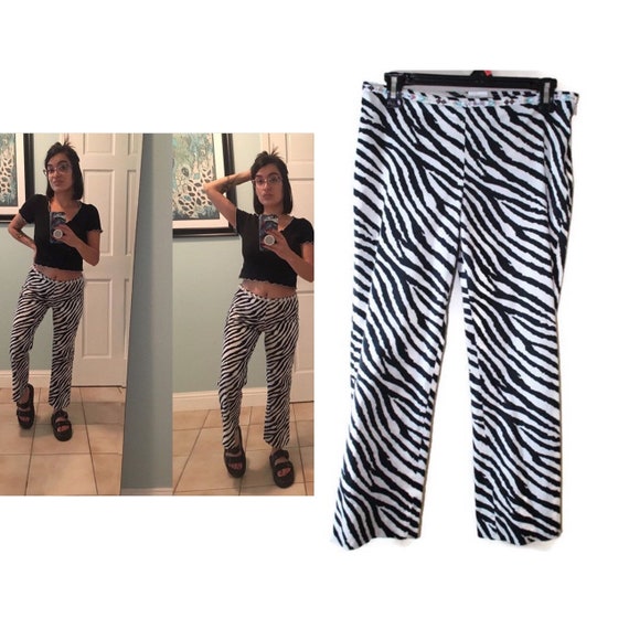 zebra print jeans