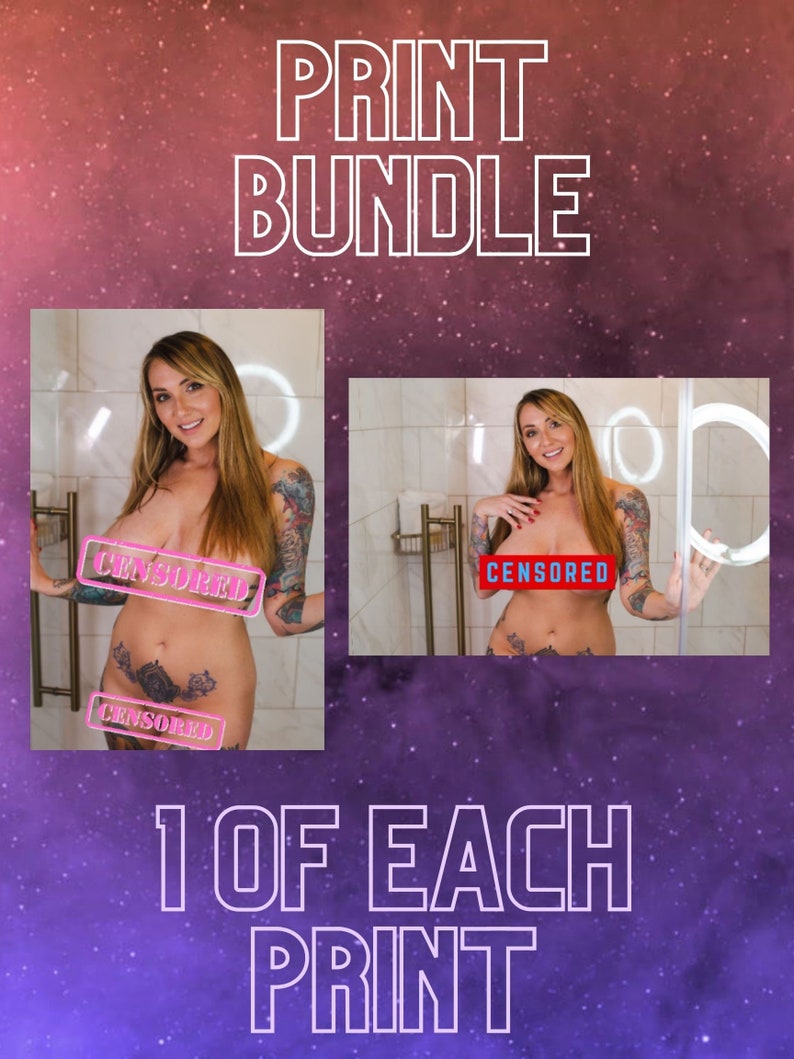 NEW Nude Pinup Shower Print Bundle Available Bundle (1 of Each)