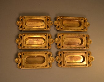 6 Y&T Antique Victorian Brass Window Sash Lifts Architectural Window Hardware