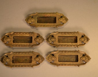 5 Antique Victorian Brass Window Sash Lifts Architectural Window Hardware