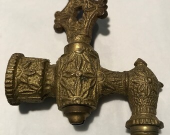 Fancy Antique Cast Brass Gas Stop Valve Antique Gas Lighting Fixture