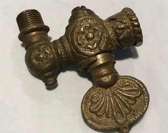 Antique Cast Brass Gas Stop Valve Antique Gas Lighting Fixture