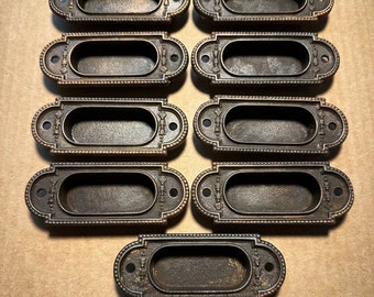 11 Beaded Antique Victorian Cat Iron Window Sash Lifts Architectural Window Hardware