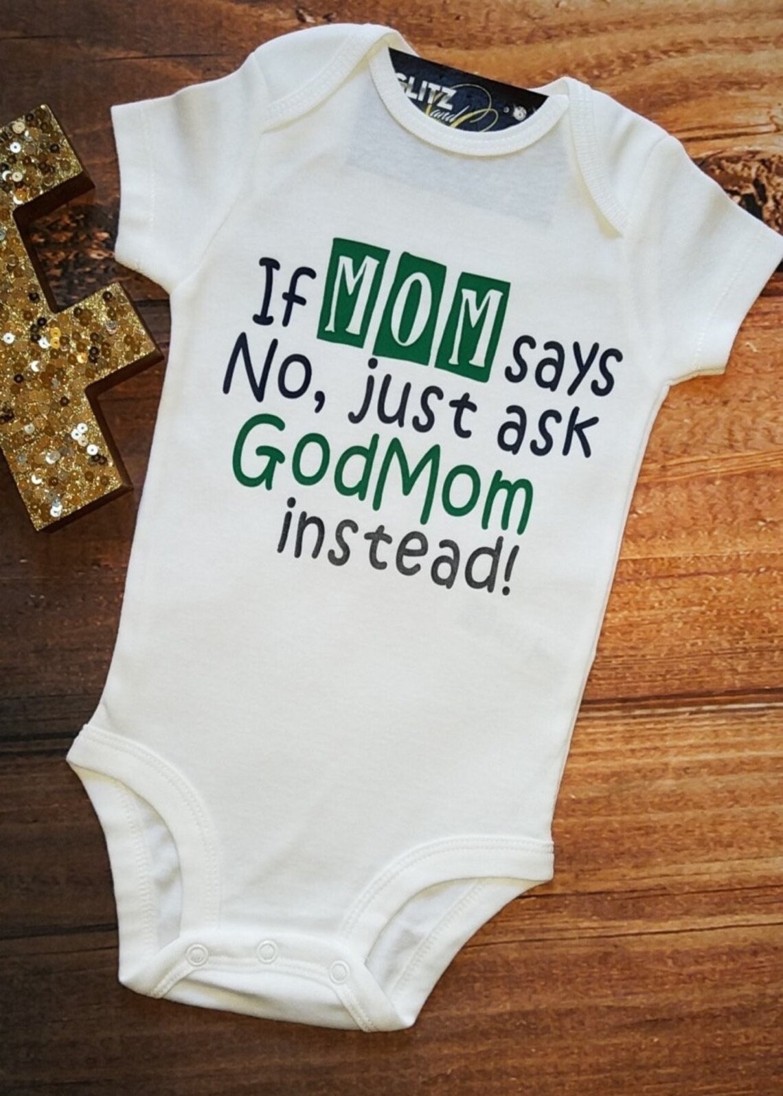 GodMom Godmother Godchild Mom Onesie Baby Boy Boy Etsy