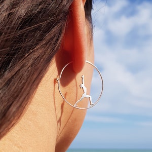 Yoga earrings, gift for yoga woman, yoga jewelry
