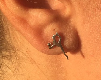 Rhythmic gymnastics earrings, gymnastics jewelry, personalized gift for gymnasts