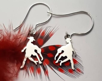 Joyería para bailarines de tango, regalo para pareja de baile, Pendientes de tango de plata