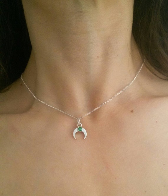 inverted moon necklace