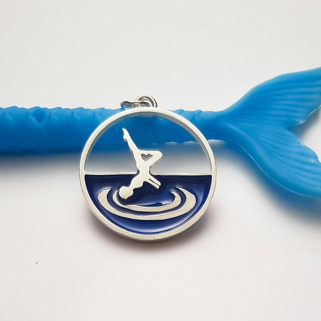 Synchronized Swimming Silver Pendant Custom Gift for Swimmer Etsy