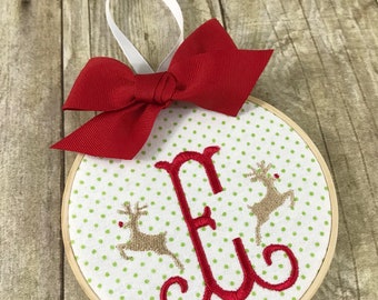 Personalized Christmas Ornament - Monogramed Christmas Tree Ornament