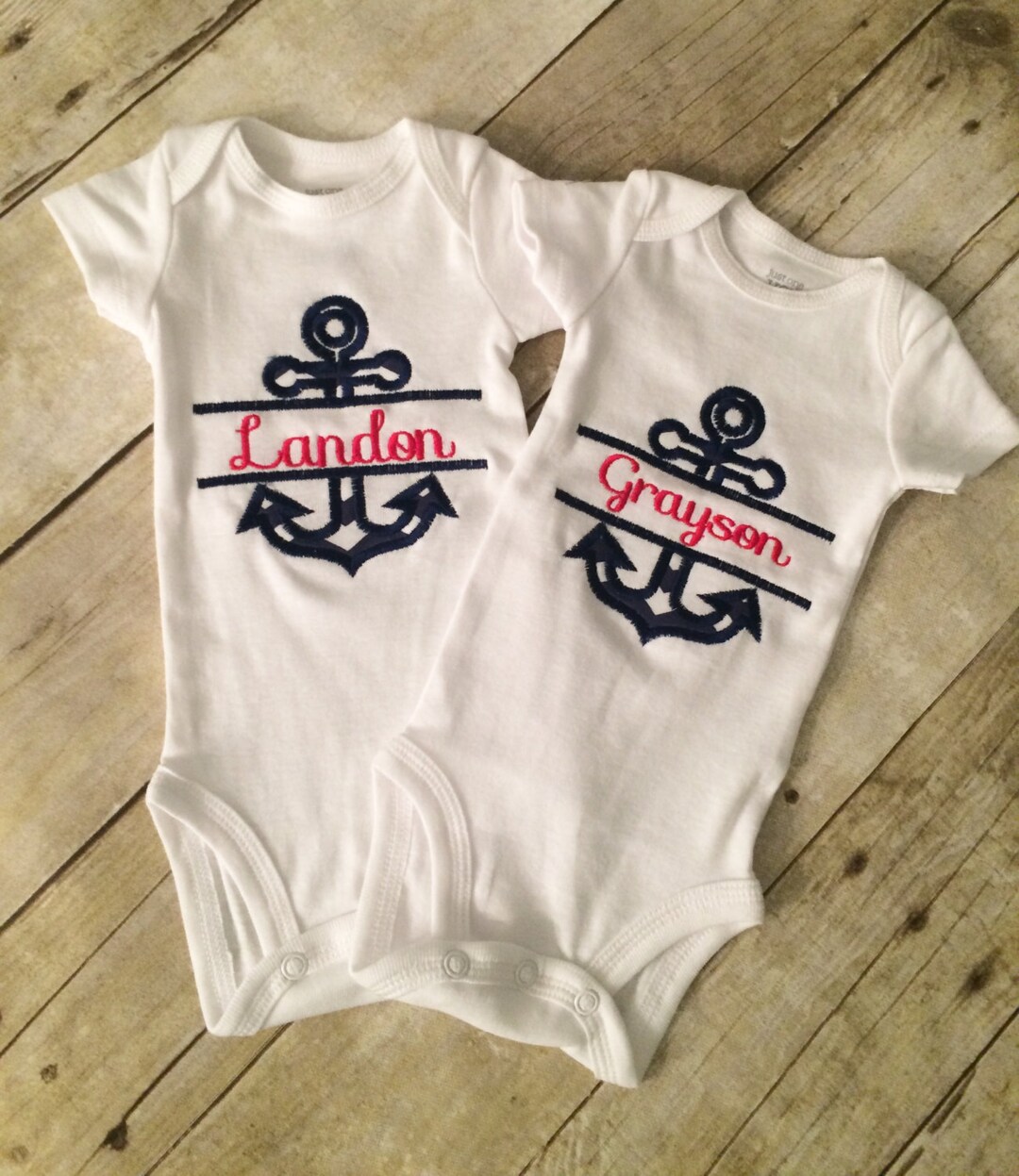 Personalized Baby Girl or Boy Anchor Outfit Baby Shower Gift Etsy