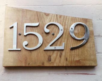 ADDRESSMENT natural edge address sign