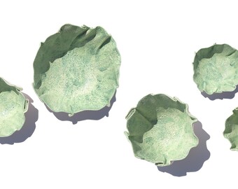 Light Green Ceramic Wall Art Sculpture: Design Your Own Set