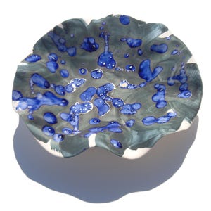 Blue Ceramic Wall Art Sculpture: Deep Sea Ocean Decor