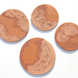 Grandi piastrelle in terracotta - Grande arte murale in ceramica - Scultura murale in ceramica - Piastrelle a mosaico - Decorazione murale in ceramica - Arte murale in terracotta PRONTA PER LA SPEDIZIONE