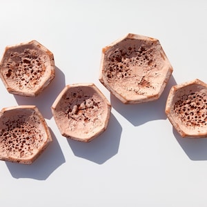 Terracotta Ceramic Wall Art Tiles - Set of 5 - Textured Wall Decor