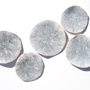 White, Blue & Beige Porcelain Wall Sculpture with Hangers - Organic Art Installation - Made to Order image 1