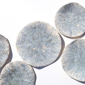 White, Blue & Beige Porcelain Wall Sculpture with Hangers - Organic Art Installation - Made to Order image 7