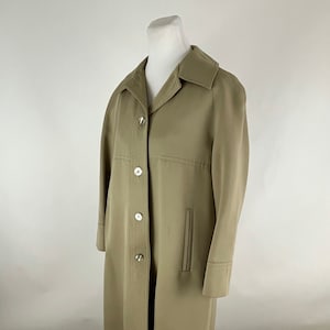 Abrigo Taupe Abrigo grande Impermeable Gabardina Abrigo Mujer Manga larga 80&#39;s Forro extraíble Nan Noble International
