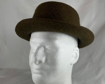 Olive Green Fedora Hat Small Felt The Rainbow Tan Black Brown 22 Men's Mid Century 60's Nationally Advertised Wings Headwear