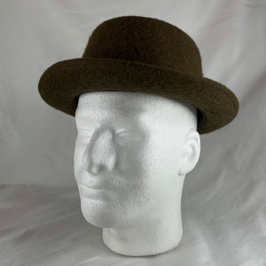 Olive Green Fedora Hat Small Felted Fur The Rainbow Tan Black Brown 22 Men&#39;s Mid Century 60&#39;s Nationally Advertised Wings Headwear