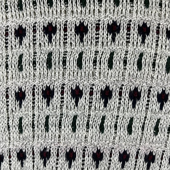 Gray Geometric Novelty Sweater XL Midnight Blue P… - image 8