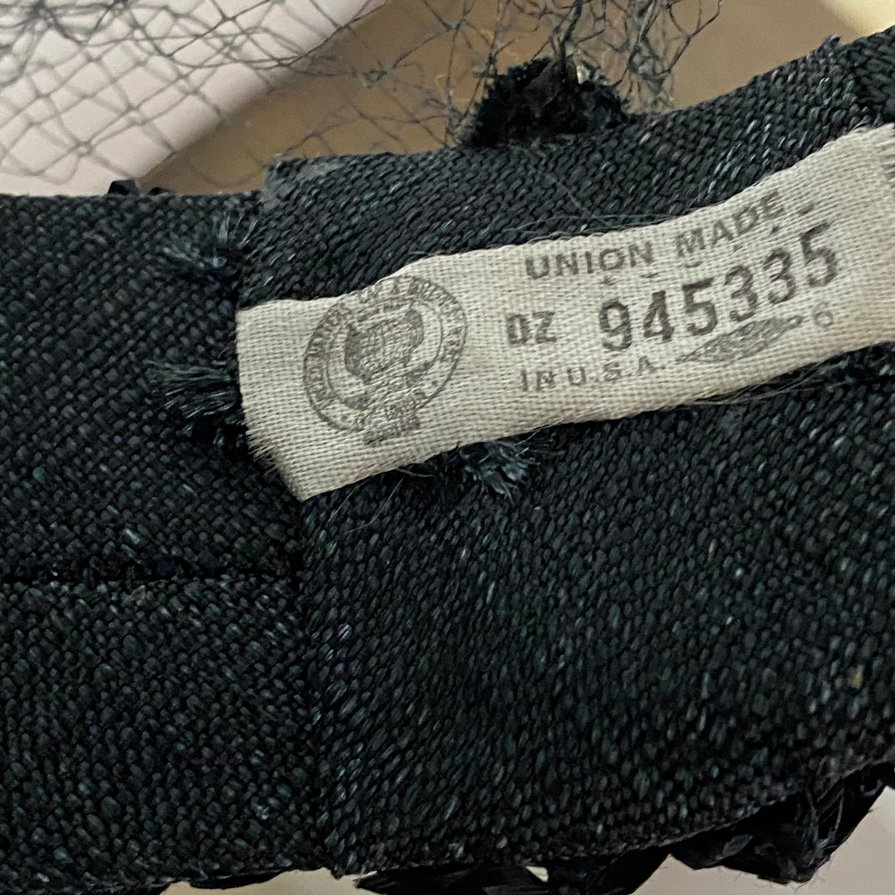 Black Woven Raffia Birdcage Hat Veil 60's Sixties Netting | Etsy