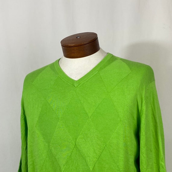 Mens lime top green sweater