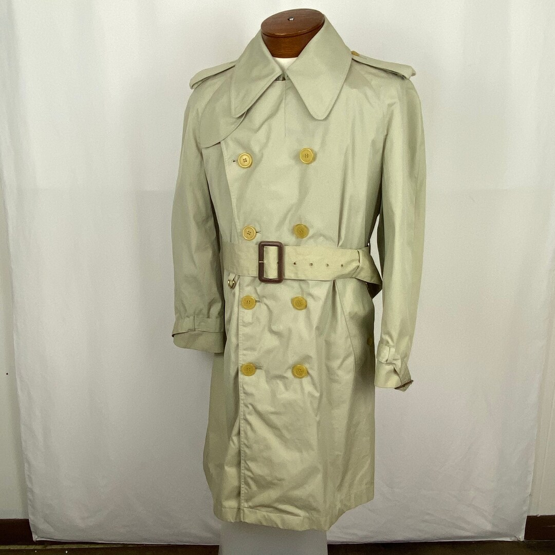 Tan Rain Coat Extra Large Overcoat Car Coat 1960s Sixties Solid Beige ...