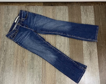 Dark Wash Low Rise Flares Small Flare Jeans 30" Waist 30" Inseam Y2K Dark Wash DKNY Jeans 90's Nineties