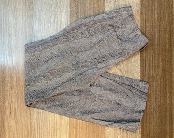 Snakeskin Mom Jeans, High Waisted Cotton Pants (29" Waist), Juliana Collection Made in USA