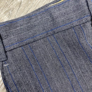 Gray Blue Pinstripe Pants Medium Dress Pants 33 Waist 29 Inseam 70&#39;s Trousers Preppy Flat Front Farah Trouser Straight Leg