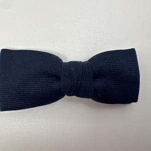 Navy Blue Grosgrain Bow Tie Boys Clip On 60s Sixties