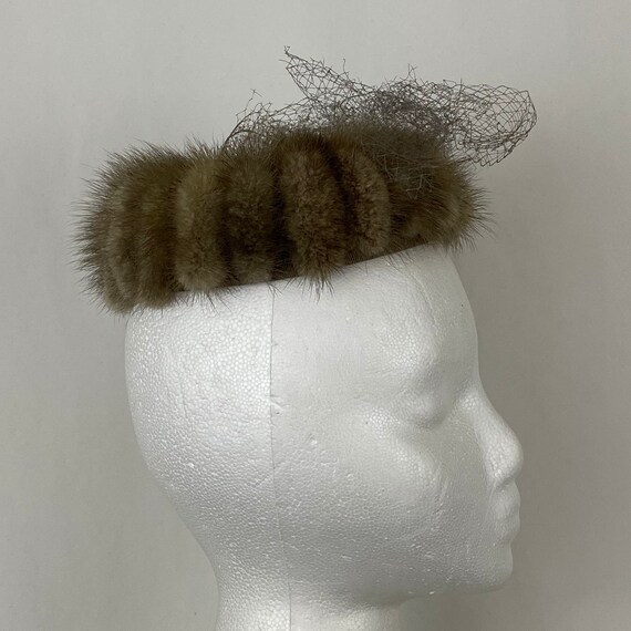 Vintage Gray Mink Pillbox Hat With Pom Pom Veil, 1950s - Etsy