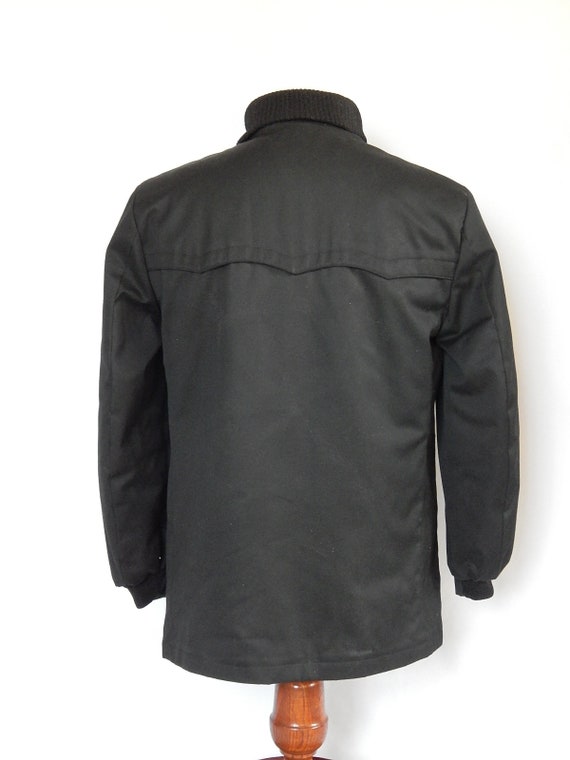 Black 70's Grandpa Jacket Large 40 Regular Workman Wo… - Gem