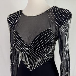 bugle bead long sleeve cocktail midi dress Bugle Beaded Dresses Vintage - Etsy