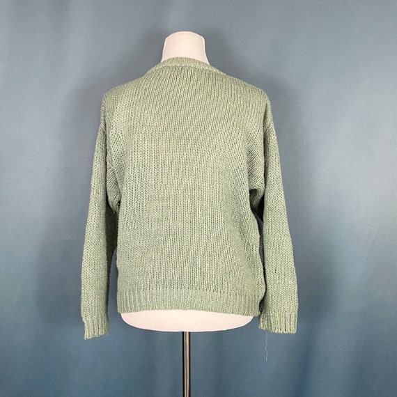 Seafoam Green Eighties Sweater Medium XOXO Women'… - image 5
