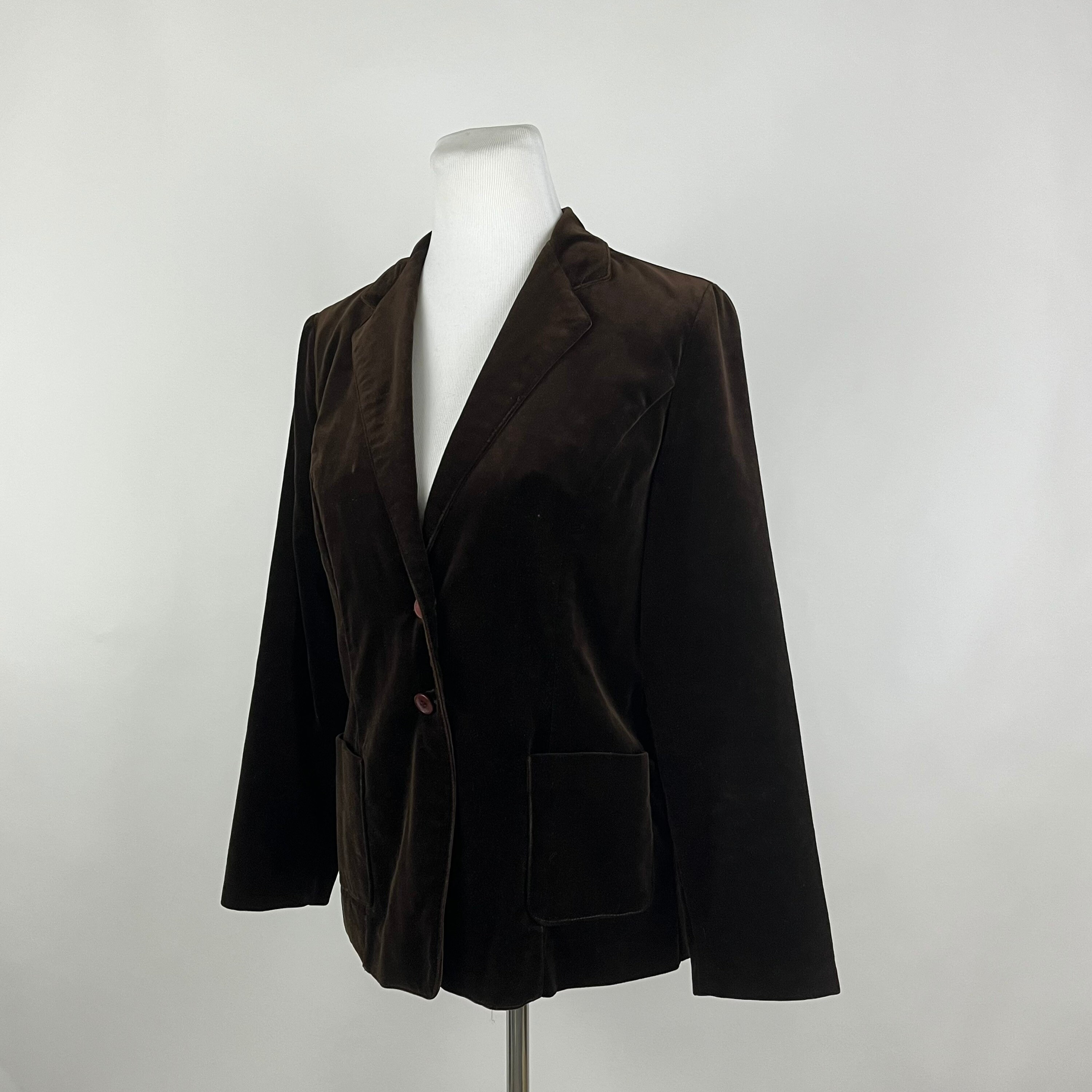 【関税＆送料込み】ChloAC Brown Wool Blazer Prince of Wales check wool-blend blazer in brown - Chloe
