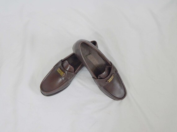 Cole Haan Dark Mahogany Leather Loafers, Women display picture 1