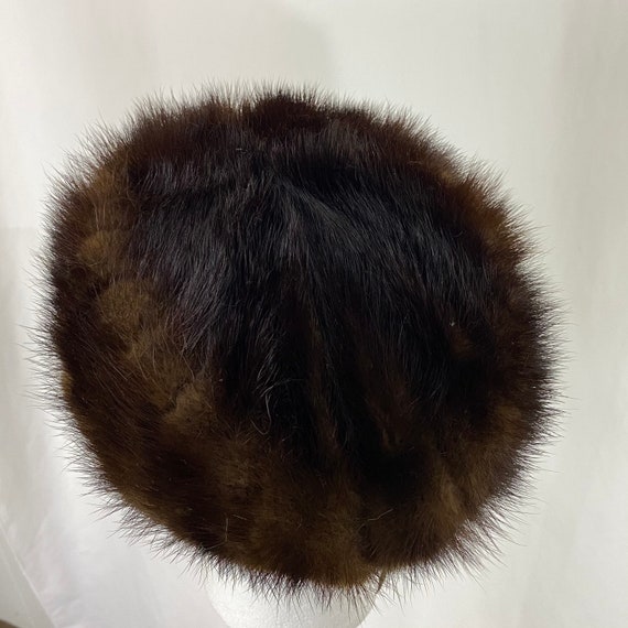 Lilly Dache Brown Mink Pillbox Hat Small Mink Fif… - image 6