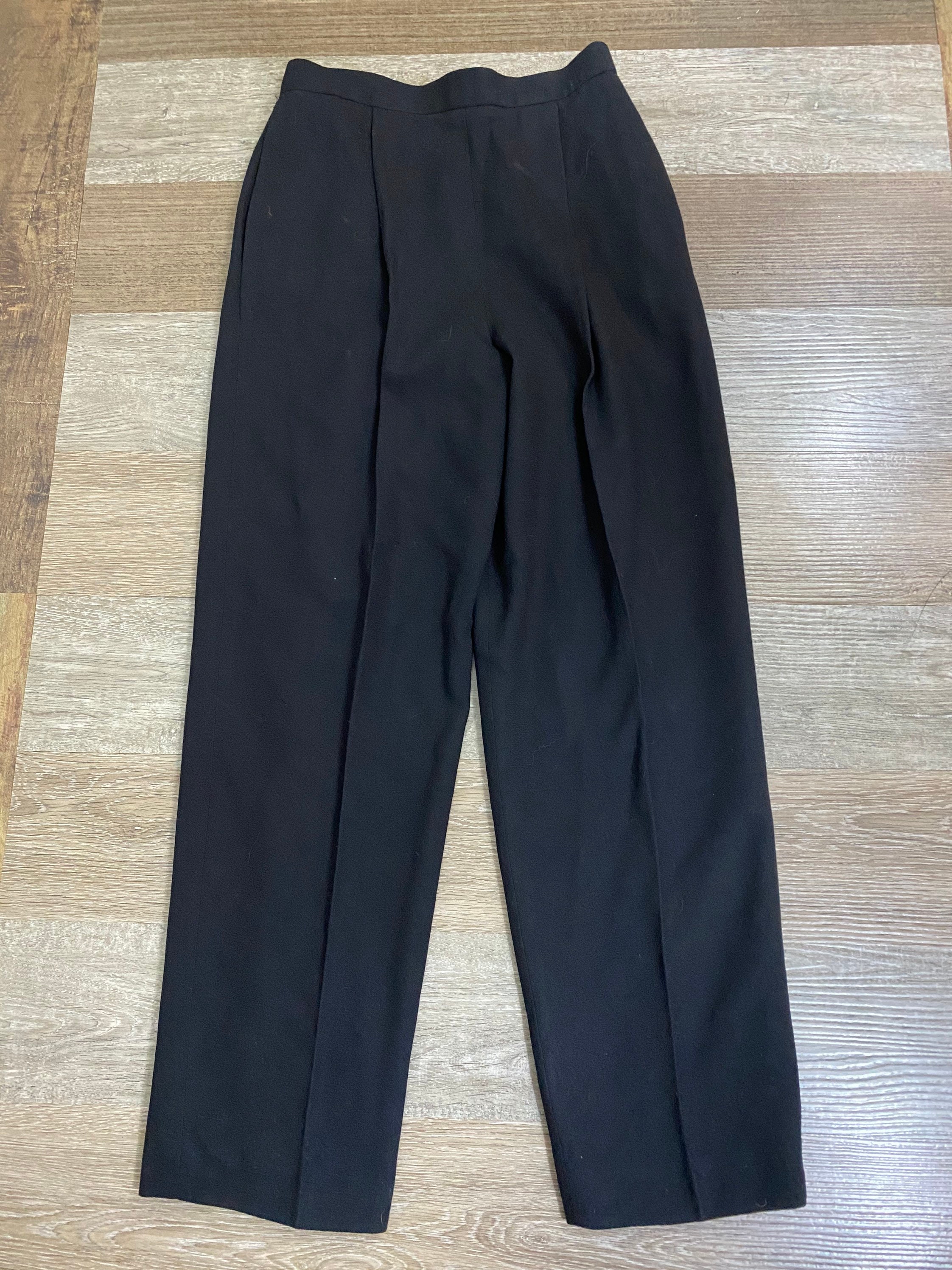 Buy Black High Waist Pants Medium Crepe Pleated Women's 90's High Waisted Size  12 Dress Pants JH Collectibles 90's Wool Lined Online in India 